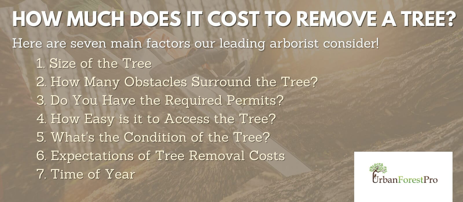 Urban Forest Pro Average Cost of Tree Removal Portland OR
